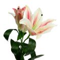 Floristik24 Artificial Lily Pink med Real Touch 100cm