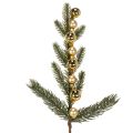 Floristik24 Kunstig grangren med gullfargede mini julekuler, 46 cm, 2 stk.