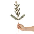 Kunstig grangren med hvite mini julekuler, 46 cm, 2 stk. | Floristik24.no