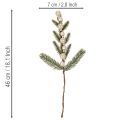 Kunstig grangren med hvite mini julekuler, 46 cm, 2 stk. | Floristik24.no