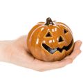 Keramisk gresskar LED Halloween-dekorasjon liten 10 cm | Floristik24.no