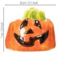 Dekorativ keramisk gresskarfigur til høst og Halloween, 8 cm | Floristik24.no