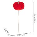 Dekorativt gresskar på ståltråd, høstdekorasjon, fløyel, sett i tre farger, 8 cm, 9 deler | Floristik24.no