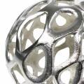 Floristik24 Dekorativ ball openwork metall sølv Ø20cm