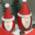 Floristik24 Julekule til å henge julenisser og LED rød Ø20cm for batterier