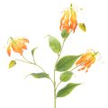 Floristik24 Kunstig Gloriosa oransje blomst med lange stilker til vaser 80 cm 3 stk