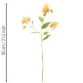 Kunstig Gloriosa oransje blomst med lange stilker til vaser 80 cm 3 stk | Floristik24.no