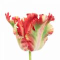 Floristik24 Kunstig blomst, papegøye tulipan rød gul, vårblomst 69cm