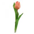 Floristik24 Kunstig blomst Tulip Peach Real Touch vårblomst H21cm