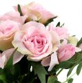 Floristik24 Kunstige blomster rose bukett rosa L26cm 3stk