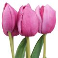 Floristik24 Kunstige blomster tulipan rosa, vårblomst L48cm bunt på 5