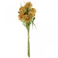 Floristik24 Kunstige blomster gul allium dekorasjon prydløk 34cm 3stk i haug