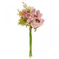 Floristik24 Kunstig bukett, hortensia bukett med roser rosa 32cm