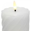 Floristik24 LED lys med timer hvit varm hvit ekte voks Ø7,5cm H15cm