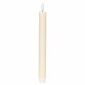 Floristik24 LED-konisk stearinlys i hvitt med varmt hvitt lys, 24 cm, med timer, 2 stk.