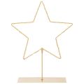 Floristik24 Stjerne med 50 LED-lys, borddekorasjon i metall, batteridrevet, for innendørs bruk, 33 cm
