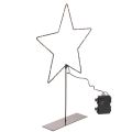 Floristik24 LED-stjerne med batterirom på stativ for vinduskarm og bord 46 cm
