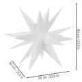 LED-stjerne Julestjerne Varmhvit Timer Utendørs 60cm | Floristik24.no