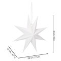 LED-hengestjerne med timer, varmhvit, utendørs, 38 cm | Floristik24.no
