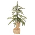 Floristik24 Kunstig plante med snø, LED-juletre i jutepose, batteridrevet, for innendørs bruk, 50 cm