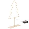 Floristik24 Juletre-silhuett med 60 varmhvite LED-lys for innendørs borddekorasjon, 37 cm
