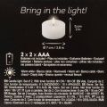 LED XL telys hvit ekte voks