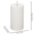 LED-søylelys, flimrende, med timer, Ø7 cm, 16 cm | Floristik24.no