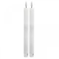 Floristik24 LED lys voks bordlys varm hvit for batteri Ø2cm 24cm 2stk
