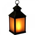 Floristik24 LED Lantern med Timer Deco Lantern Vintage Sølv H23cm