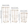 Hagelykt, metallvindlykt Ø8,5 cm H23/18,5/14,5 cm 3-delers sett | Floristik24.no