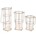 Hagelykt, metallvindlykt Ø8,5 cm H23/18,5/14,5 cm 3-delers sett | Floristik24.no