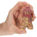Kunstig pepperkakemann dekorativ figur, 8 cm, 3 stk. | Floristik24.no