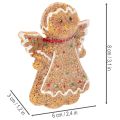 Kunstig pepperkakemann dekorativ figur, 8 cm, 3 stk. | Floristik24.no