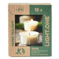 Floristik24 Light.one papir telys Naturlig plastfri vegansk pakke med 12 stk