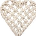 Floristik24 Makrame dekorativt anheng dekorativt henger hjerte 17×65cm