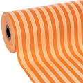 Floristik24 Mansjettpapirrull, oransje stripete, 25 cm x 100 m