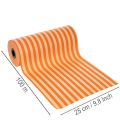 Mansjettpapirrull, oransje stripete, 25 cm x 100 m | Floristik24.no