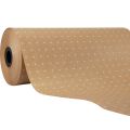 Floristik24 Mansjettpapir silkepapir naturlige prikker 25cm 100m