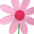 Floristik24 Filt blomst rosa, rosa, grønn Ø18 H50cm