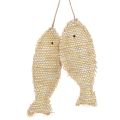 Floristik24 Nautisk hengende dekorasjonsanheng, dekorativ fisk til oppheng, H32cm