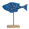 Floristik24 Maritim dekorativ trefisk på stativ blå 25cm × 24,5cm
