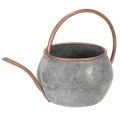 Floristik24 Dekorativ vannkanne i metall, vintage landlig stil, hagedekorasjon, for planting, sølvkobber, L41cm Ø26cm H30cm