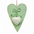 Floristik24 Metallhjerte, dekorativt hjerte til oppheng, hjertedekor H14,5cm 2stk