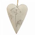 Floristik24 Metallhjerte, dekorativt hjerte til oppheng, hjertedekor H11cm 3stk
