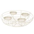 Floristik24 Rund adventskranslysestake for fire telys eller stearinlys, 35 cm
