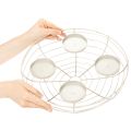 Rund adventskranslysestake for fire telys eller stearinlys, 35 cm | Floristik24.no