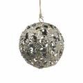 Floristik24 Ball å henge med ornamenter antikk utseende gyllen metall Ø12cm