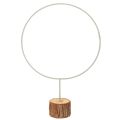 Floristik24 Dekorativ rund ring på trebase, metall, for tørkede blomster, 52 cm