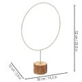 Dekorativ rund ring på trebase, metall, for tørkede blomster, 52 cm | Floristik24.no