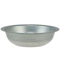 Metallskål brukt look bolle sølv metall Ø36cm H9,5cm | Floristik24.no